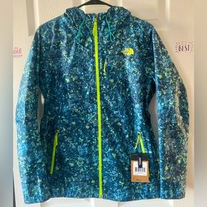 THE NORTH FACE Woman's Blue & Green print ALTA VISTA DRY-VENT JACKET Size Medium